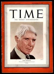 Time The Weekly News Magazine - December 4, 1939 - Carl Sandburg - Picture 1 of 14