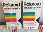 LOT 2 Polaroid T-120 NEW Factory Sealed Supercolor VHS Video Cassette 6 Hrs EP