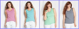 Lands' End ~ Cotton Interlock Women's Tank Top $25 NIP - Picture 1 of 5