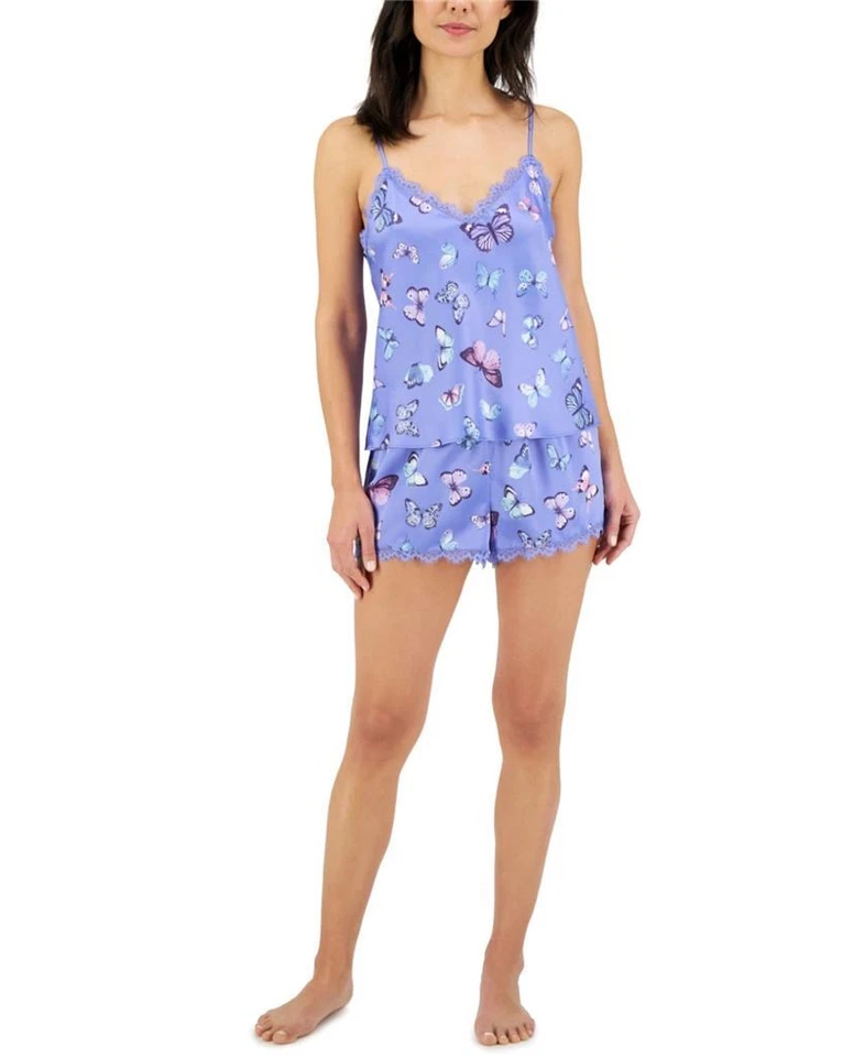 INC Women's Butterfly Lace-Trim Cami & Shorts V-Neck Pajama Set Size XXL - Image 1 of 1