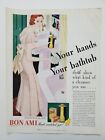 Bon Ami Cleaning Agent Bathtub Sink House Keeping Chick 1933 Vintage Print Ad