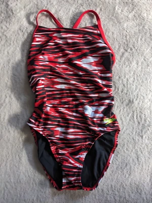 Traje de baño SPEEDO de una pieza para mujer 4/30 rojo blanco negro traje de baño Foto 1 de 3