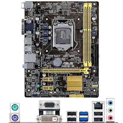  For ASUS H81M-E Intel Socket LGA 1150 uATX PC Motherboard DDR3 Mainboard - Image 1 of 4