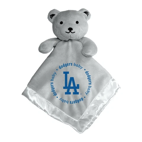Los Angeles Dodgers Baby Security Bear Blanket, MLB Licensed 14X14 Gray Cover