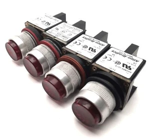 Lotto di 4 indicatori Allen Bradley 800MR-Q24, 24V, senza contatto, lampadina morta - Foto 1 di 3