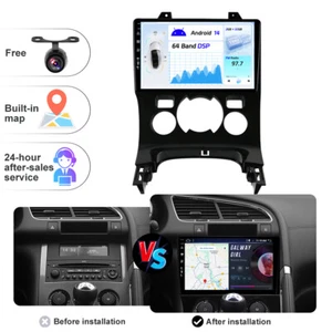 Autoradio Stereo Carplay GPS Per Peugeot 3008/5008 2009-2016 WIFI BT FM RDS SWC - Foto 1 di 11