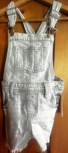 NWT CAT & JACK Girls Blue Denim Bib Overalls One Piece sz XS 4/5- Quick Shipping - Picture 1 of 6