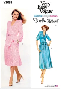 Vogue V2081 Sewing Pattern Misses' 1970's Wrap Dress Size Y5 (18-26) UNCUT - Picture 1 of 9