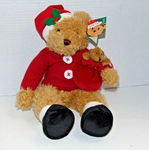 Oso de peluche de 12" Sammy Santa Claus - Russ Berrie vintage - Imagen 1 de 5