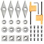 35Pcs Tungsten Carbide Cutters Inserts Setlathe Tools For Wood Lathe Turning Too