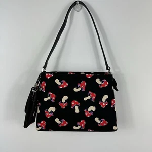Mushroom Print Handbag Purse 90’s Y2K Nylon Bag - Picture 1 of 5