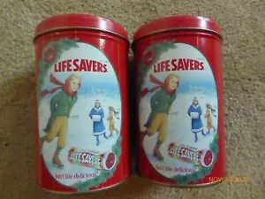 1991 LIFESAVERS CHRISTMAS HOLIDAY- KEEPSAKE LIMITED EDITION TIN CANS - LOT OF 2 - Picture 1 of 3