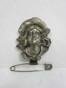 1920's KB & Co. Ladies Silver Toned Art Nouveau Chatelaine - Sailor Woman #1 - Picture 1 of 5