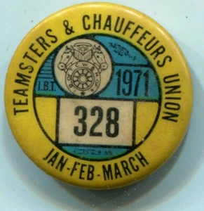 1971 International Brotherhood of Teamsters Union 328 Pin 1" - Picture 1 of 3