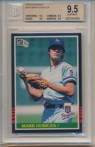 1985 Donruss Mark Gubicza (Rookie Card) (#344) (All 9.5 Sub Grades) BGS9.5 BGS - Picture 1 of 1