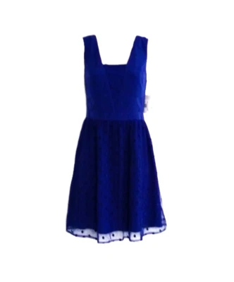 women: MAC + JAC Polka Dot Tulle Overlay Dress ( Size Large ) *NEW* - Image 1 of 4