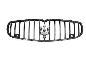 14-17 Maserati Quattroporte Front Bumper Center Grille Gloss Black 670013782 OEM - Picture 1 of 11