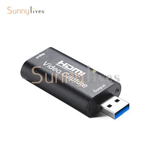 HDMI Video Capture Card USB 3.0 1080p HD Recorder for Video Game w/ Metal Shell. - Picture 1 of 8