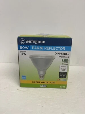 Westinghouse 53110 120V 1350 lm. 3000K PAR38 Shape LED Bulb 15W dimmable - 806 - Image 1 of 4