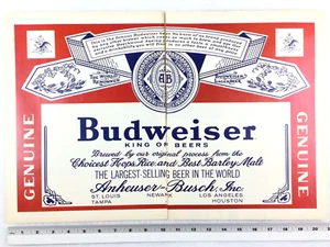 BUDWEISER BEER 1966 Vintage PRINT AD 2 PAGE SPREAD Anheuser-Busch King of Beers - Picture 1 of 4