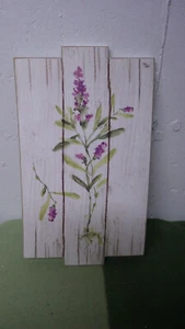 Prinz Wood Motif Flower Garden Home Decoration Wall Hanging Sign 10" x 17" New - Picture 1 of 3