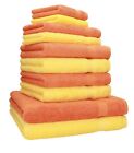 Betz 10-tlg. Handtuch-Set CLASSIC 100% Baumwolle Orange / Gelb