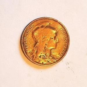 Französische 5 Centime Münze 1916 von Daniel Dupuis - Bild 1 von 2