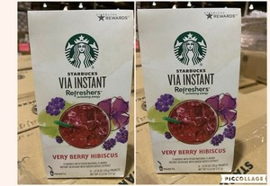 Lot of 6 Starbucks Via Instant Refreshers Very Berry Hibiscus (36 packets total)