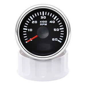 52mm Car Tachometer Tacho Gauge 0-6000 RPM Diesel Motor Engine Rev Counter 12V  - Picture 1 of 11