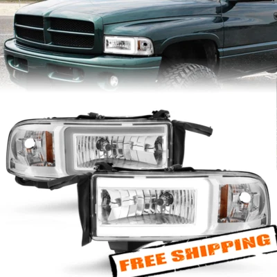 Faros estilo tablón de cristal ANZO 111555 para 94-01 Dodge Ram 1500 Foto 1 de 4