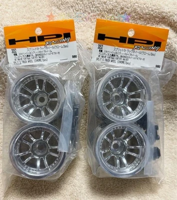 HPI 3052 Nitro MT2 Split 5 Truck Wheels Chrome 2 Packs - Image 1 of 4