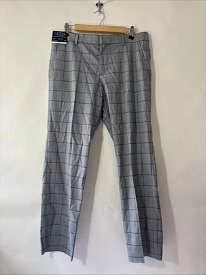 J Ferrar Gray Checkered Slim Fit Mens Business Pants Size 32 29" Inseam NWT - Image 1 of 4