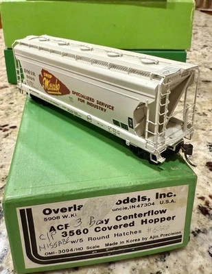 HO Overland Models Inc brass 3560 Covered Hopper DMIR LNIB - Image 1 of 4