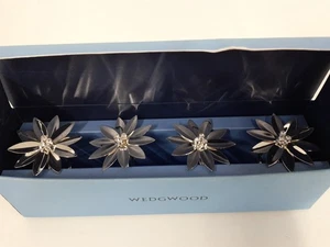 Wedgwood Serviettenringe in Blumenform - 4er Set brandneu in Box (19) - Bild 1 von 7