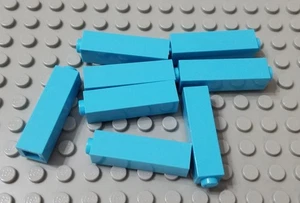 LEGO Lot of 8 Medium Azure 1x1x3 Wall Column Building Brick Pieces - Picture 1 of 1