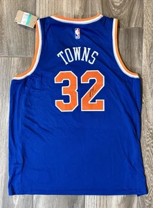 Karl Anthony Towns Signed New York Knicks Jersey Kentucky UK NY NBA Proof - Picture 1 of 7