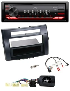 JVC DAB Lenkrad Bluetooth USB Autoradio für Toyota Corolla Verso 04-07 schwarz - Bild 1 von 9
