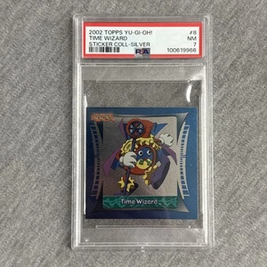 2002 Topps Yu-Gi-Oh! Sticker Collection #8 Time Wizard Silver PSA 7 NM - Bild 1 von 2