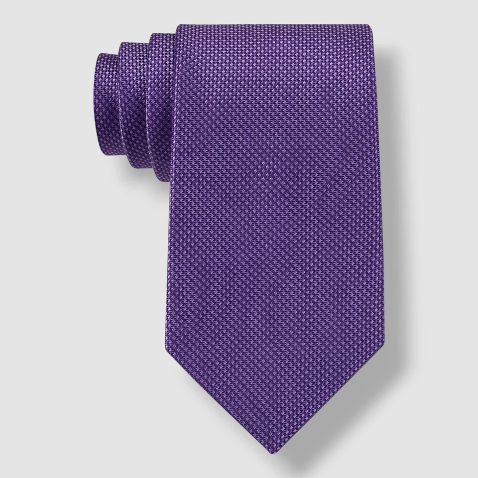 Corbata de seda clásica lisa Sorento púrpura para hombre Michael Kors talla 58 x 3,5 Foto 1 de 1