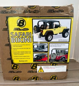 Bestop 52609-35 Bikini Top Safari Style Black Diamond For Jeep Wrangler NEW - Picture 1 of 3