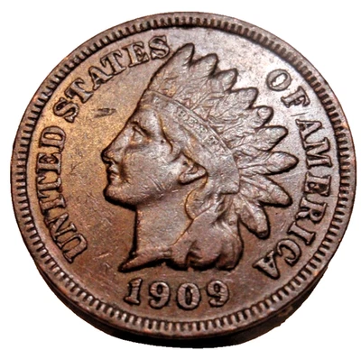 1909 AU-Unc Full Liberty Indian Head Great details Low shipping Very Nice - Image 1 of 4