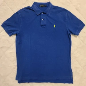 Polo Ralph Lauren Polo Shirt Men's Medium Blue Cotton Short Sleeve Tennis Golf - Picture 1 of 14