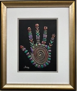 Joel Zaretsky "Chamsa" (Hamsa) ENMARCADO PERSONALIZADO Firmado a Mano Original Nuevo - Imagen 1 de 5