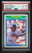 1990 Score Rising Stars Deion Sanders #40 PSA 8