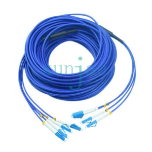 150m LC-LC 4 Litzen Innen Panzer Glasfaserkabel SingleMode 9/125 LWL Patchkabel - Bild 1 von 1