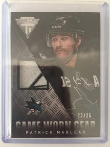 2013-14 Titanium Patrick Marleau Patch /25 Game Worn Gear Panini 13/14 SP