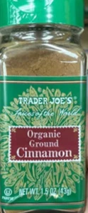 Trader Joe's Organic Ground Cinnamon Spices of the World 1.5 oz ea glass jar - Picture 1 of 6
