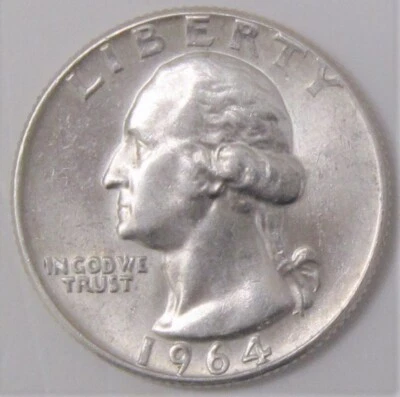 RARE SILVER 1964 QUARTER WITH MINTING ERRORS - Image 1 of 4