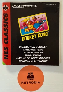 Donkey Kong NES Classics Nintendo Game Boy Advance Manual de instrucciones - Imagen 1 de 3