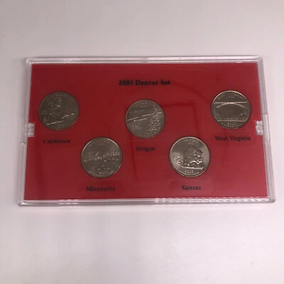 2005-D State Quarters Set CA OR WV MN KS - Image 1 of 4